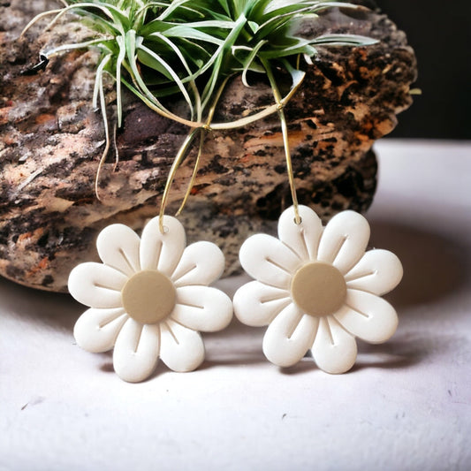 White Flower Hoops