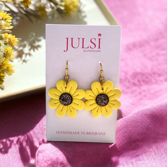 Yellow Flower Earring